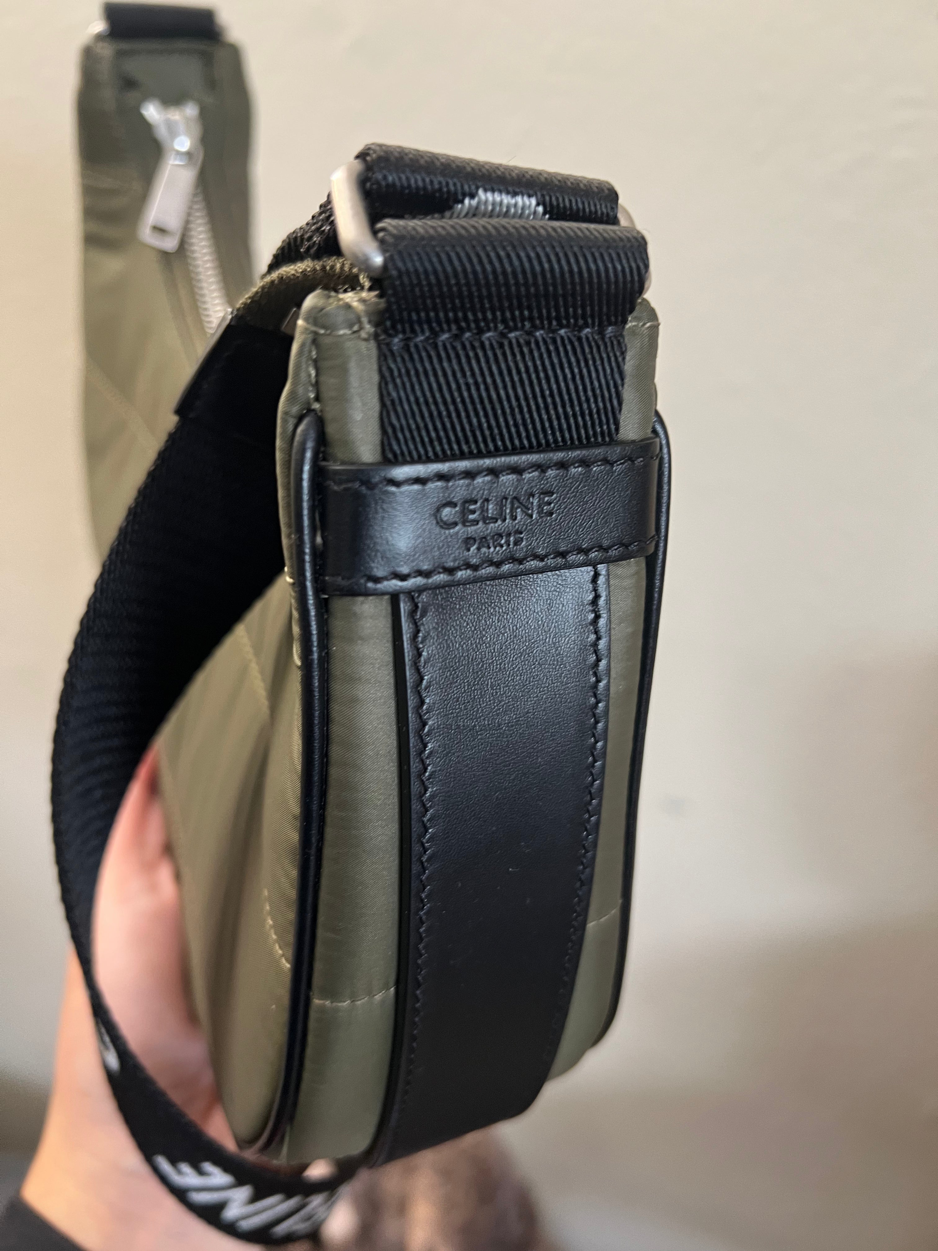 Celine Nylon Ava - Shoulder bag - Olive (Approx RETAIL $1.5K)