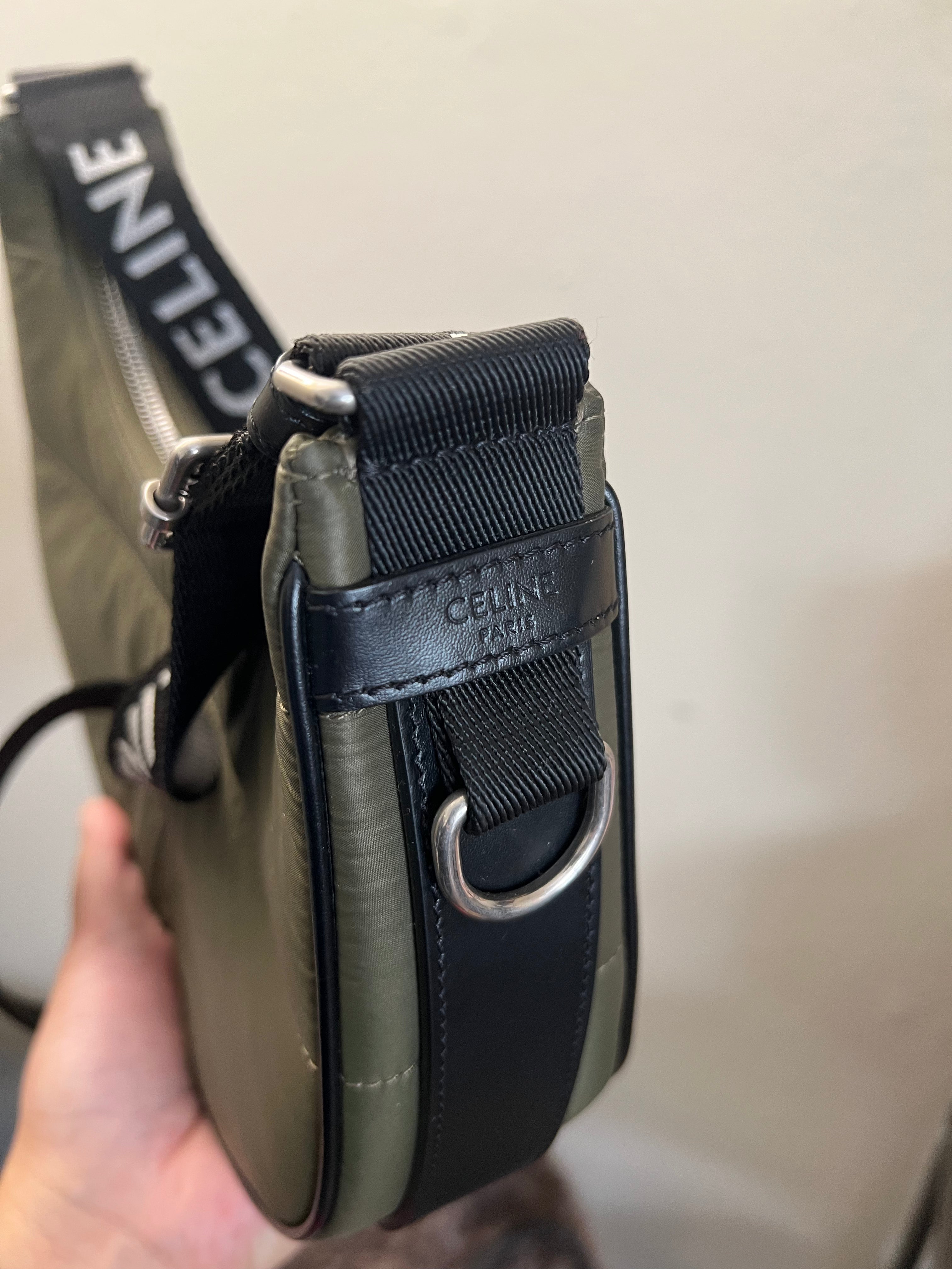 Celine Nylon Ava - Shoulder bag - Olive (Approx RETAIL $1.5K)