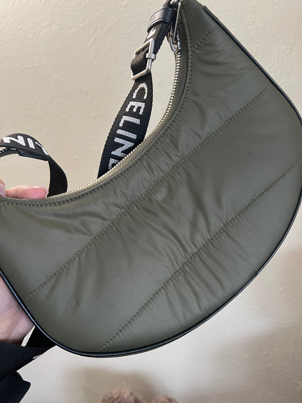 Celine Nylon Ava - Shoulder bag - Olive (Approx RETAIL $1.5K)