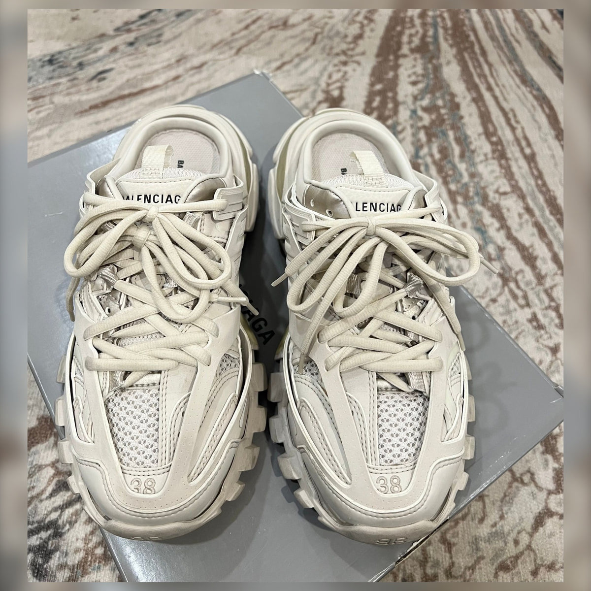 Balenciaga Track Mule · Beige · EU 38 · Full Set — photo 1