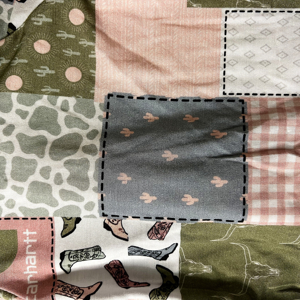 Bamboo Zippy Romper · Carhartt Patchwork · Newborn