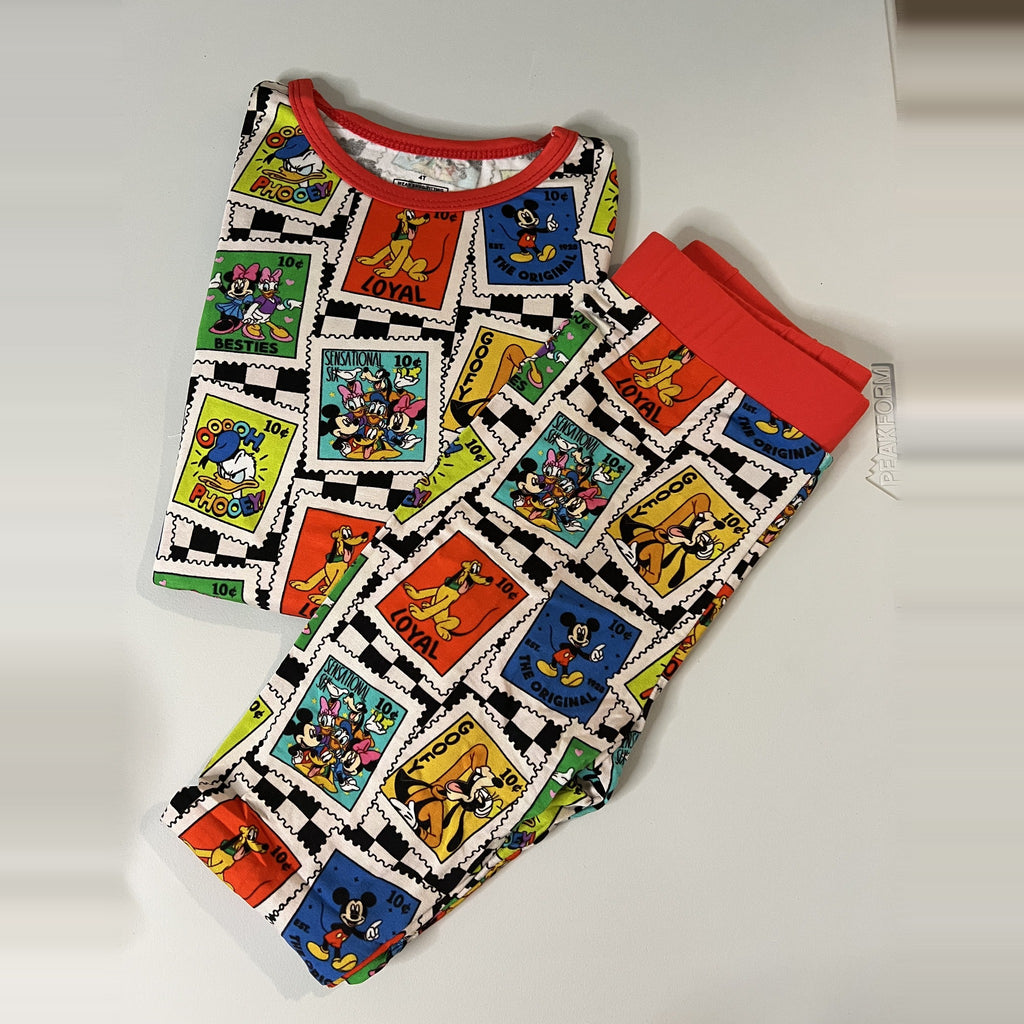 Bamboo Pajama Set · Disney Stamps · 4T