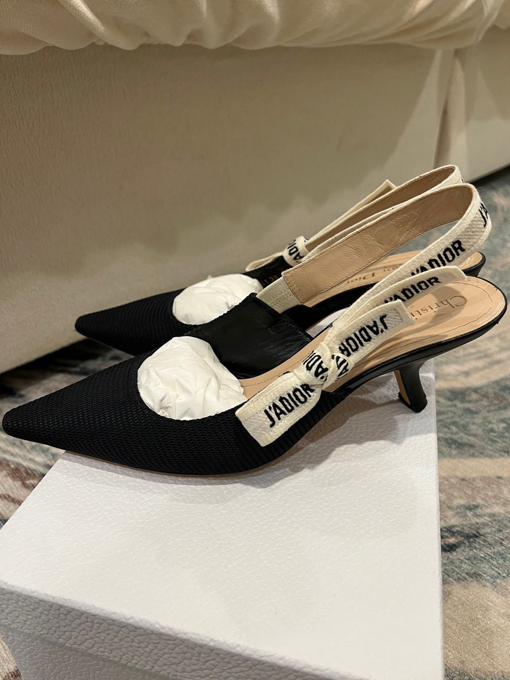 Christian Dior Slingback Pumps · Black Technical Fabric · EU 38 · Full Set — photo 6