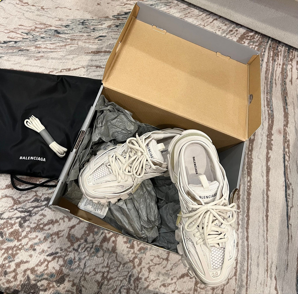 Balenciaga Track Mule · Beige · EU 38 · Full Set — photo 2