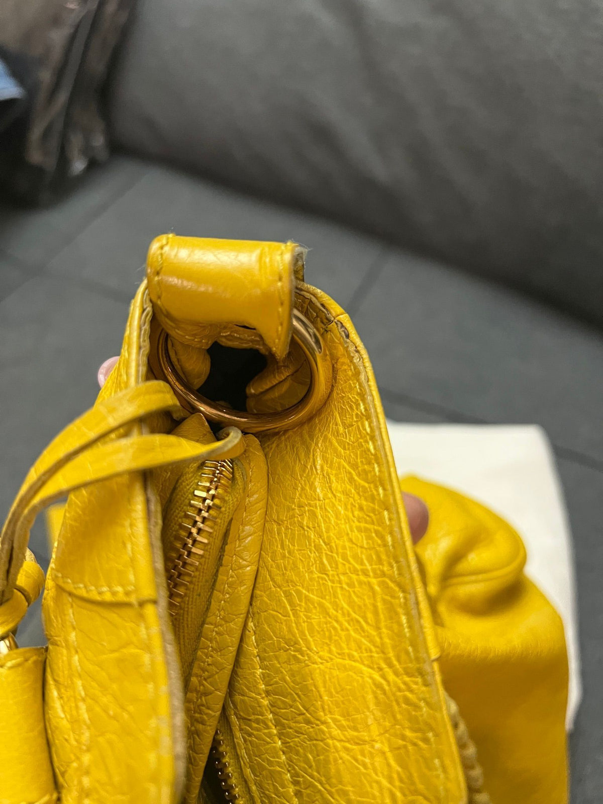 Balenciaga City Bag · Yellow with Rose Gold Hardware — photo 7