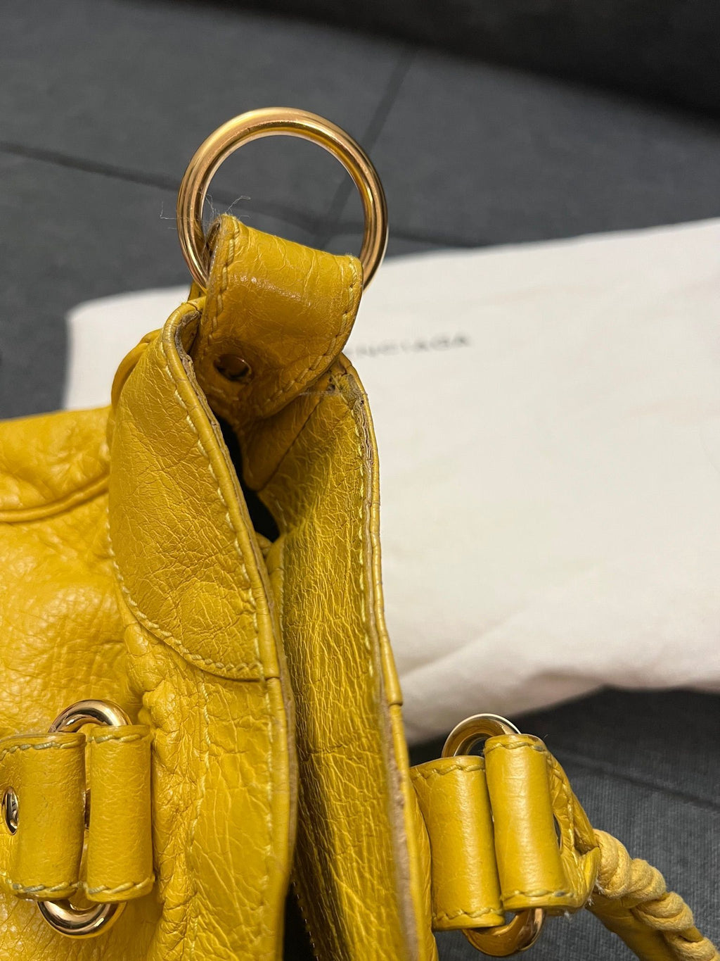 Balenciaga City Bag · Yellow with Rose Gold Hardware — photo 8