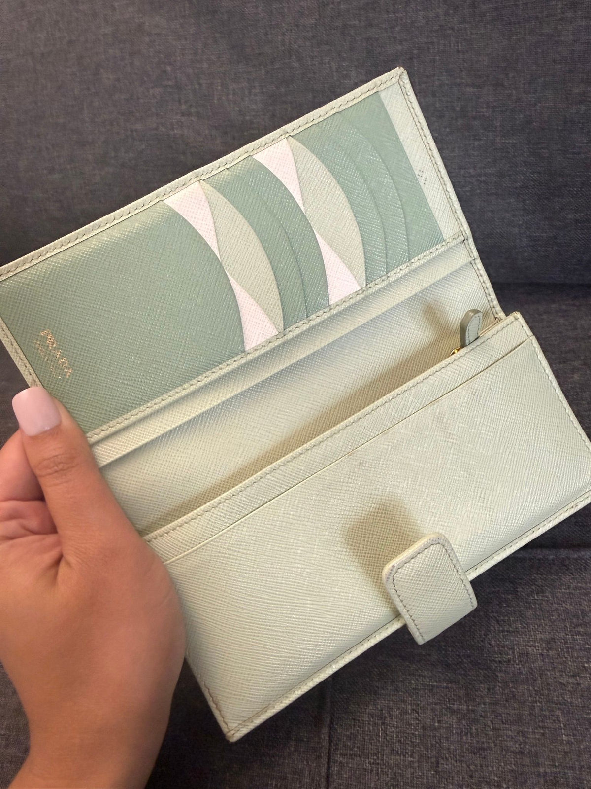 Prada Leather Wallet · Green — photo 4