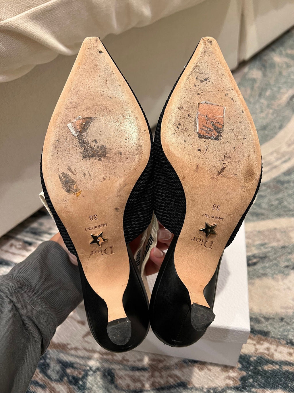 Christian Dior Slingback Pumps · Black Technical Fabric · EU 38 · Full Set — photo 7