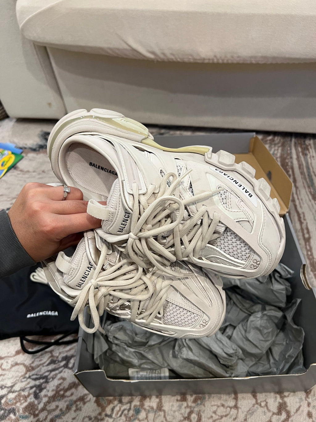 Balenciaga Track Mule · Beige · EU 38 · Full Set — photo 8