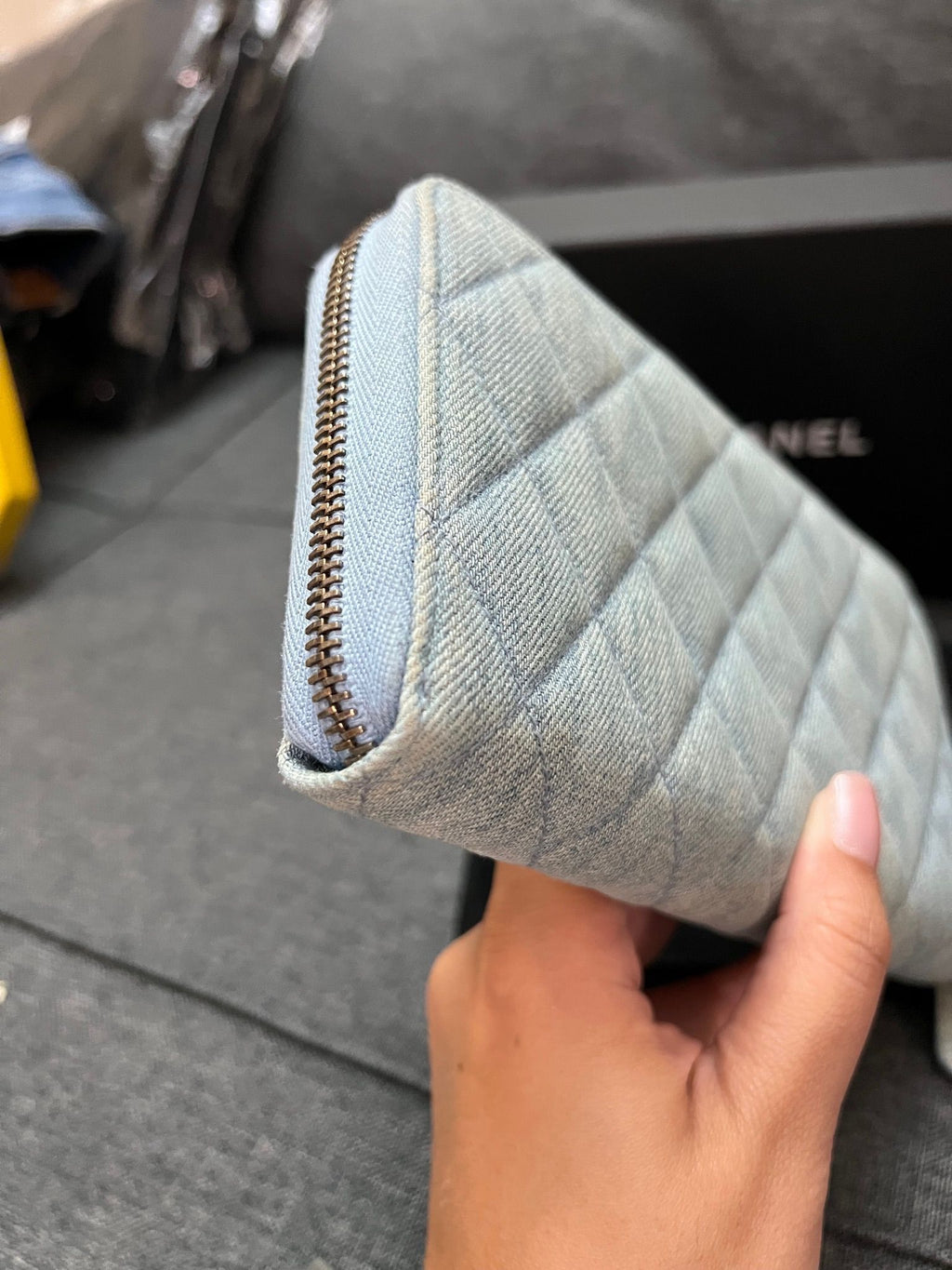 Chanel 2.55 Reissue Long Zipped Wallet · Denim · Complete Set — photo 6