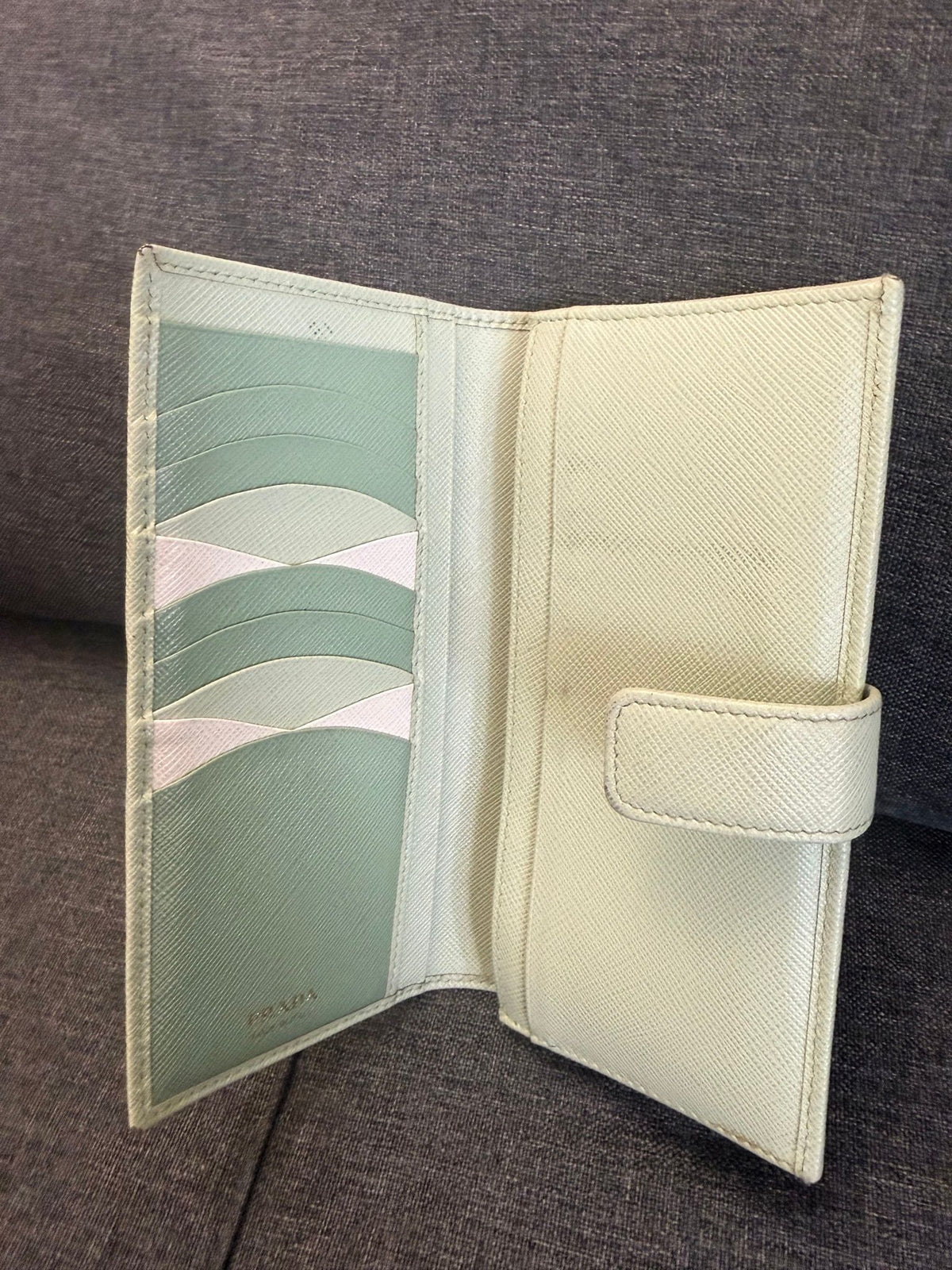 Prada Leather Wallet · Green — photo 3