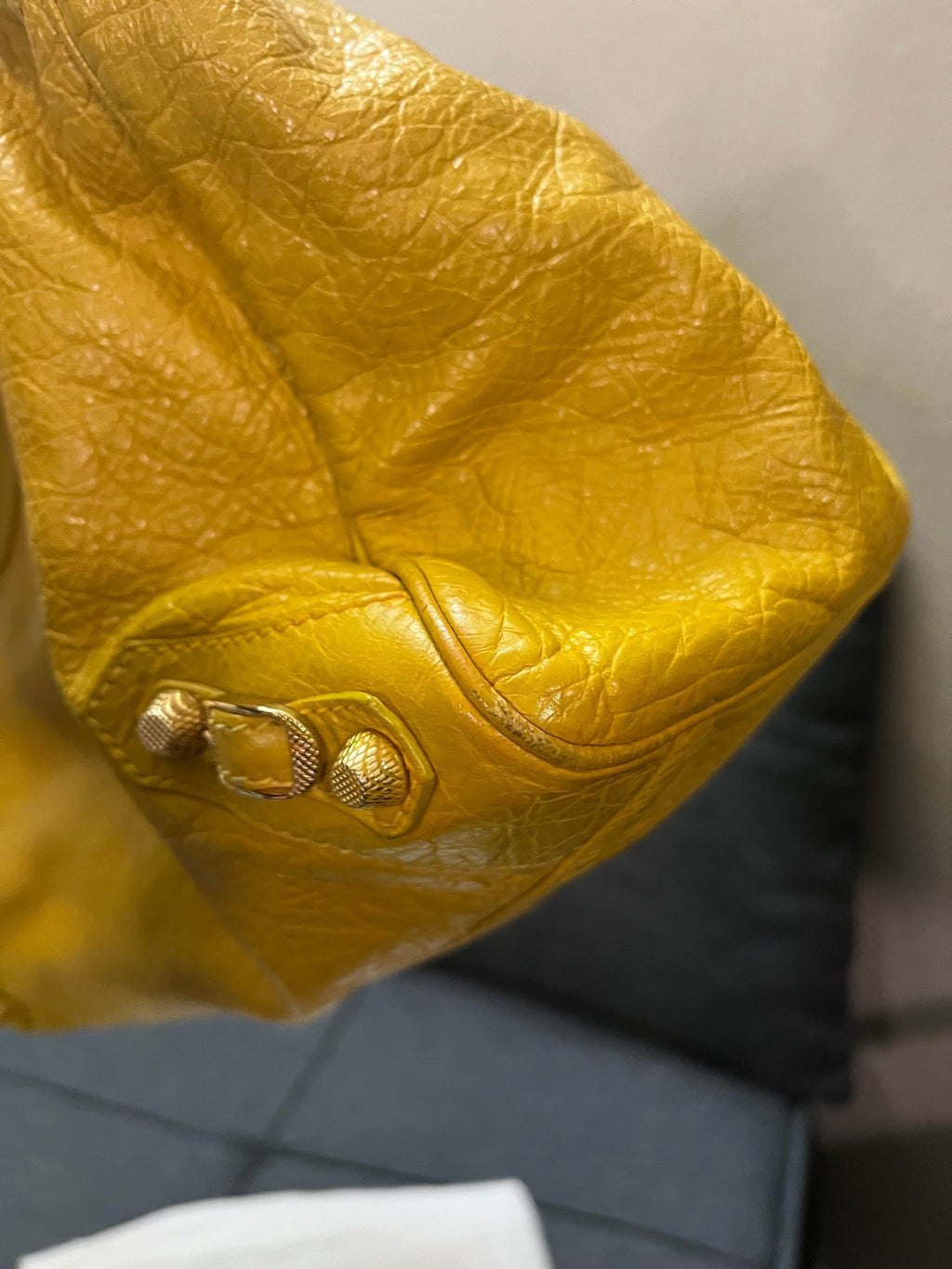 Balenciaga City Bag · Yellow with Rose Gold Hardware — photo 3