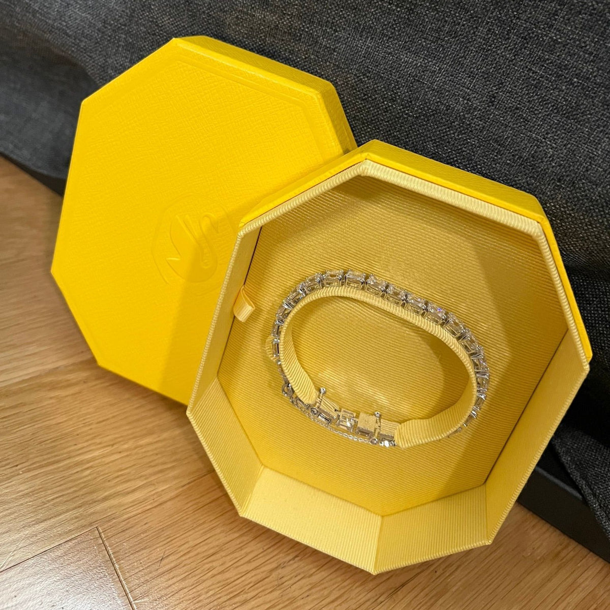 Swarovski Millenia Square-Cut Crystal Bracelet · White — photo 1